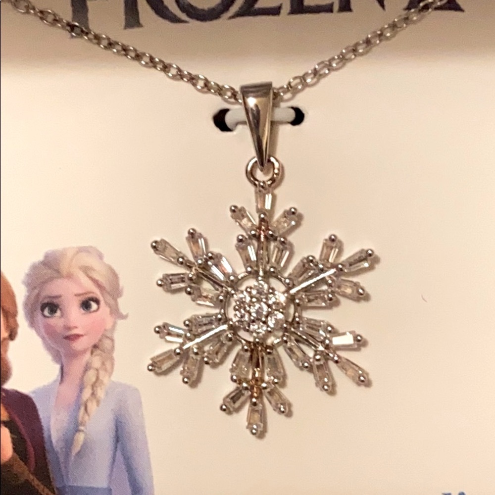 Brand new silver Disney Frozen snowflake necklace